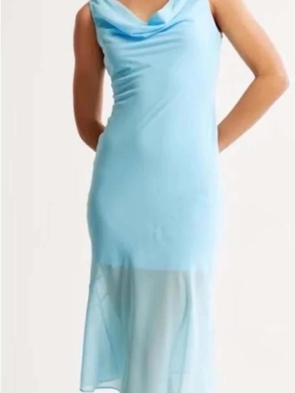 Abercrombie & Fitch Cowl Neck Midi Dress